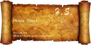 Huss Saul névjegykártya